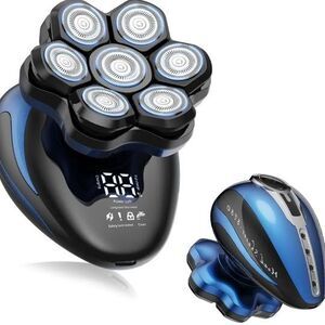 Clforczh 7D Head Shaver for Bald Men Electric Razor Kit Waterproof IPX7